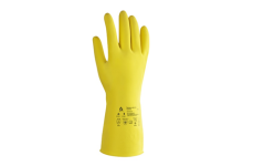 Химические перчатки из латекса JHG-101 Acid Eco с хлопковым напылением - S