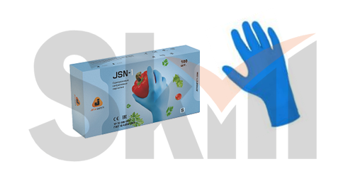 Одноразовые нитриловые перчатки Jeta Safety (голубые) JSN-1 - 108