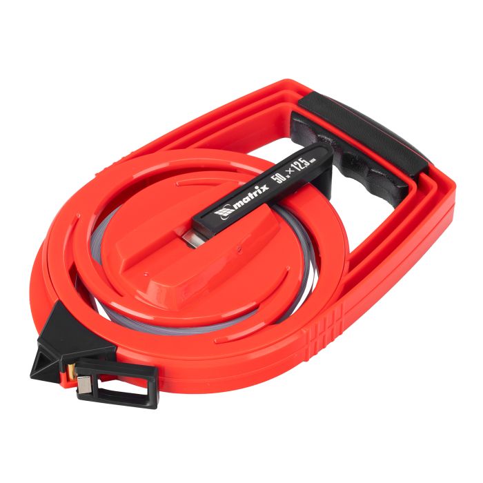Рулетка геодезическая, 50 м х 12,5 мм, металлическая лента, закрытый корпус// Matrix