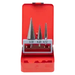 Набор из 3 шт ступенчатых сверл с прямой канавкой HSS M2  4-12, 4-20, 4-30