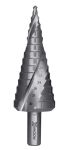 Ступенчатое сверло со спиральной канавкой HSS M2,  9 ступеней, 1/4"-3/4"