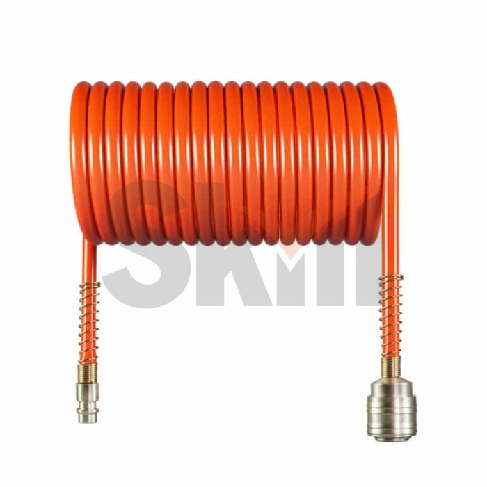 Спиральный воздушный шланг с фитингами Rapid,10 бар, 8х6 мм, 10 м. AERO