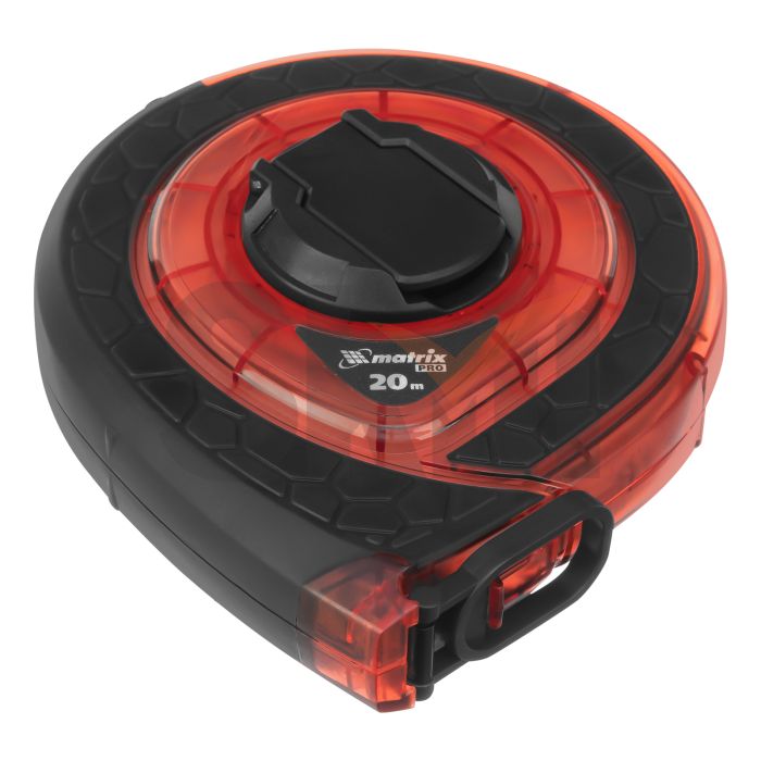 Рулетка геодезическая 20 м х 15 мм, закр. корп., фибергласс. лента, двуст. шкала, PRO// Matrix
