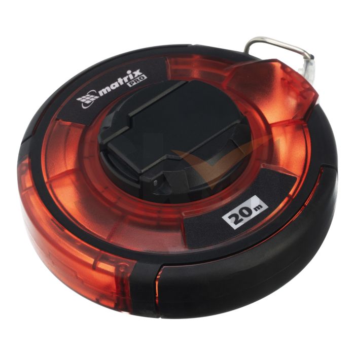 Рулетка геодезическая 20 м х 12,5 мм, закр. корп., стальная лента, односторон. шкала, PRO// Matrix