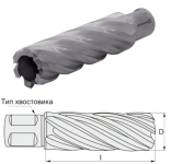 HSS Корончатое сверло по металлу 25x55, weldon 19