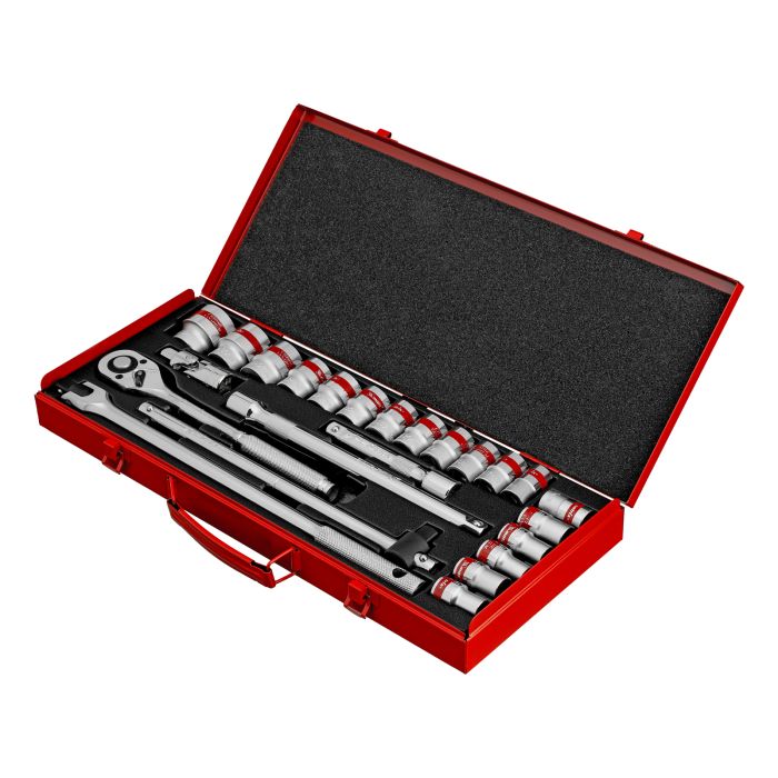 Набор торцевых головок с трещоткой 1/2", 24 предмета Matrix