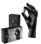 S Нескользящие чёрные нитриловые перчатки NATRIX Jeta Safety