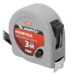 Рулетка Fine, 3 м х 16 мм, пластиковый корпус// Matrix