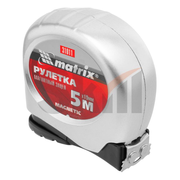 Рулетка Magnetic, 5 м х 19 мм, магнитный зацеп// Matrix
