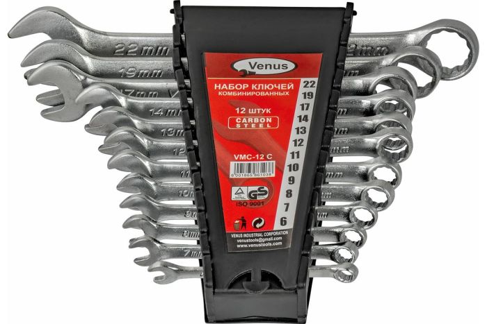 Набор из 12 ключей комбинир, хром-ван,матовое покр