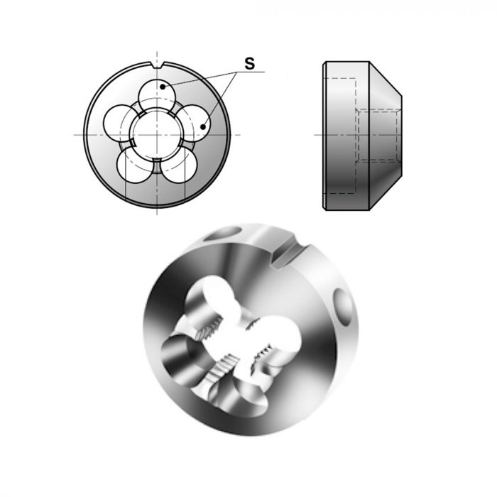 Плашка Bucovice Tools М10х1,0 HSS 25х14мм 249102