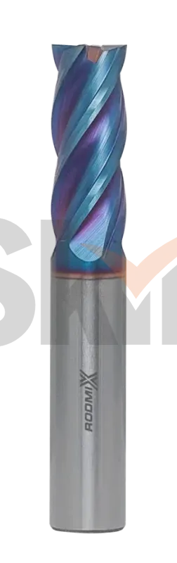 Концевая фреза с плоским торцом 4 зуба, HRC 65, Nano Blue 18х45х100