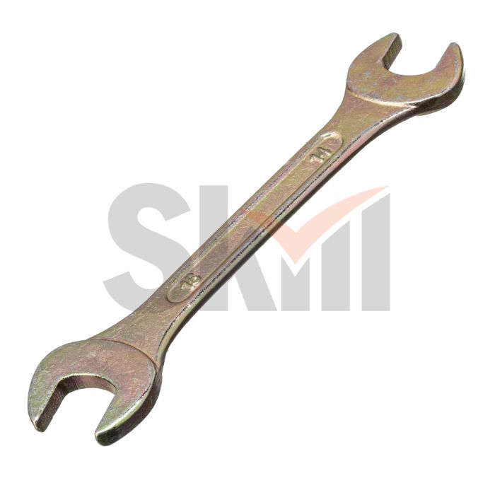 Ключ рожковый, 14 х 15 мм, желтый цинк Сибртех