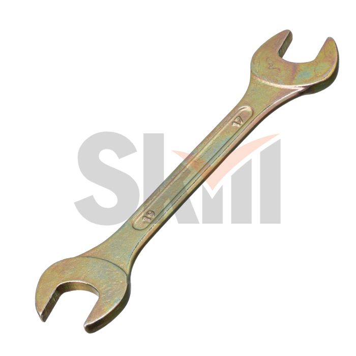 Ключ рожковый, 17 х 19 мм, желтый цинк Сибртех