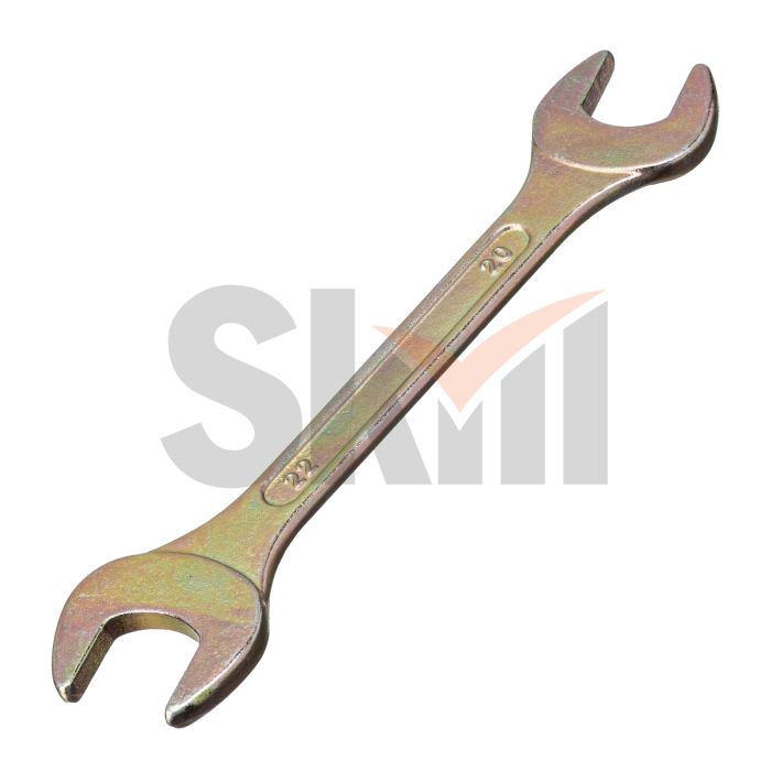 Ключ рожковый, 20 х 22 мм, желтый цинк Сибртех