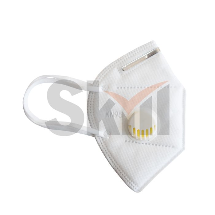 Полумаска фильтрующая пятислойная KN-95 с клапаном