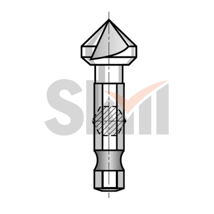 Зенковка-бита по металлу Bucovice 90° 12,4мм HSS 3z L35мм d1/4 844124