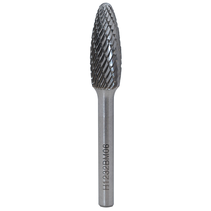 Борфреза пламевидная H 08х20 M06 двойная насечка