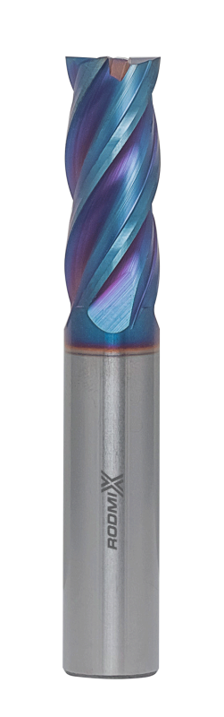 Концевая фреза с угловым радиусом 4 зуба, HRC 65, Nano Blue 12х30х75 R3