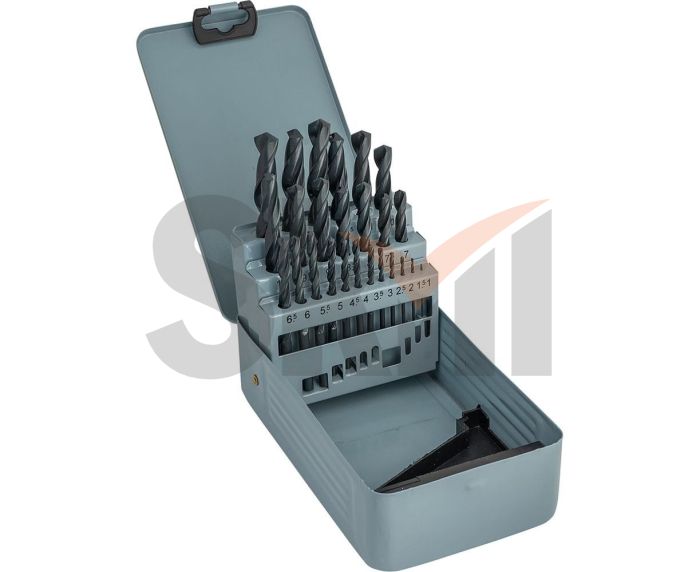 Набор сверл по металлу НС25И от 1 до 13 шаг 0,5, 25шт. Р6М5