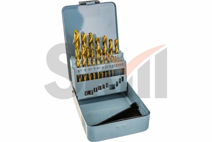 Набор сверл по металлу НСК19 от 1 до 10 шаг 0,5, 19шт. Р6М5К5 А1