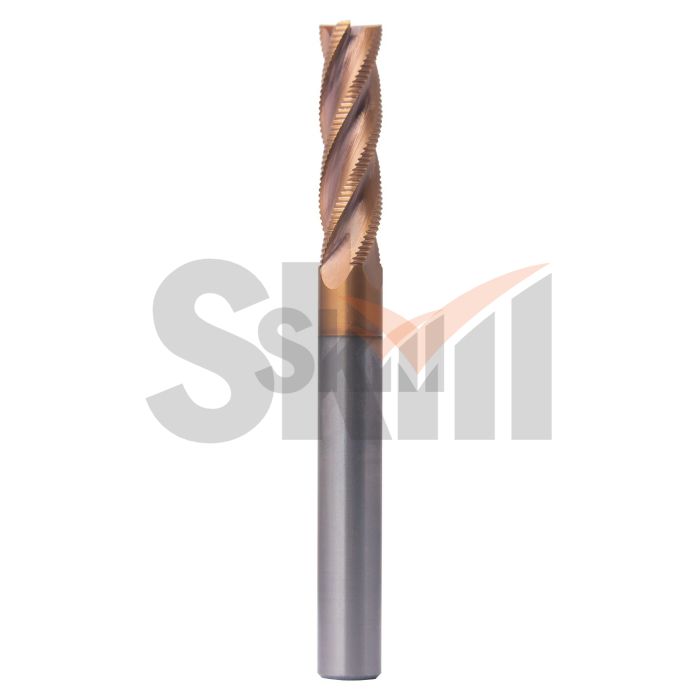 Концевая фреза с пл.торцом черновая для алюминиевых сплавов 3 зуба, HRC 45, 8х24х60