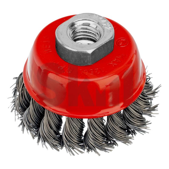 Щетка для УШМ, 65 мм, М14, "чашка", крученая проволока 0.5 мм Matrix