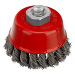 Щетка для УШМ, 75 мм, М14, "чашка", крученая проволока 0.5 мм Matrix