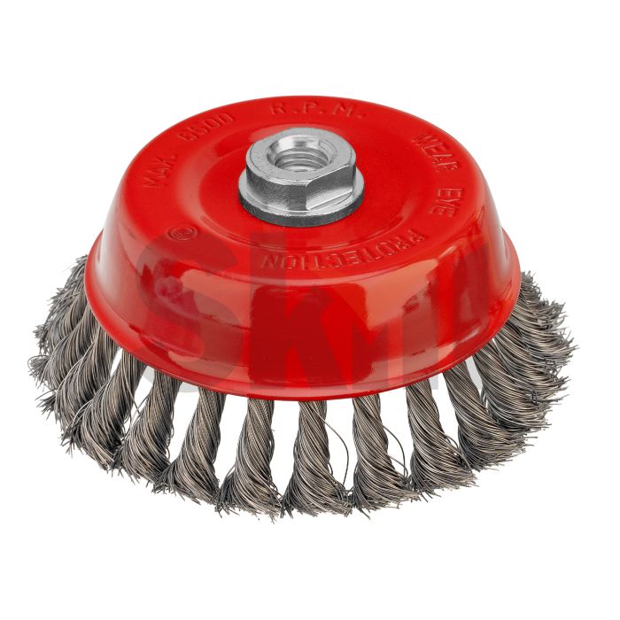 Щетка для УШМ, 125 мм, М14, "чашка", крученая проволока 0.35 мм Matrix