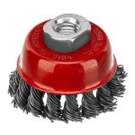 Щетка для УШМ, 65 мм, М14, "чашка", крученая проволока 0.8 мм Matrix