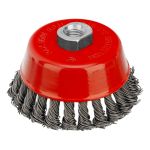 Щетка для УШМ, 100 мм, М14, "чашка", крученая проволока 0.8 мм Matrix