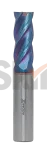 Концевая фреза с плоским торцом 4 зуба, HRC 65, Nano Blue, удлиненная 20х85х150