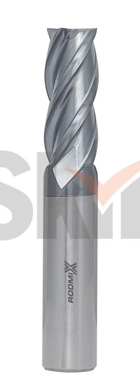 Концевая фреза с плоским торцом 2 зуба, HRC 45 AlTiN 4х10х50