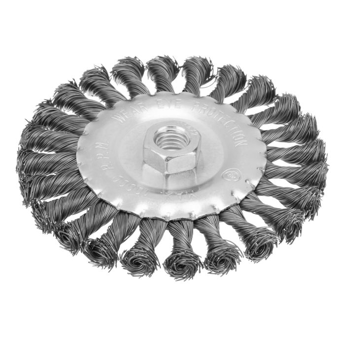 Щетка для УШМ 125 мм, М14, плоская, крученая проволока 0.5 мм Matrix