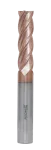 Концевая фреза с плоским торцом 2 зуба, HRC 55, TiSiN, удлиненная 5х20х75
