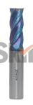 Концевая фреза с плоским торцом 6 зубов, HRC 65, Nano Blue 10х25х75
