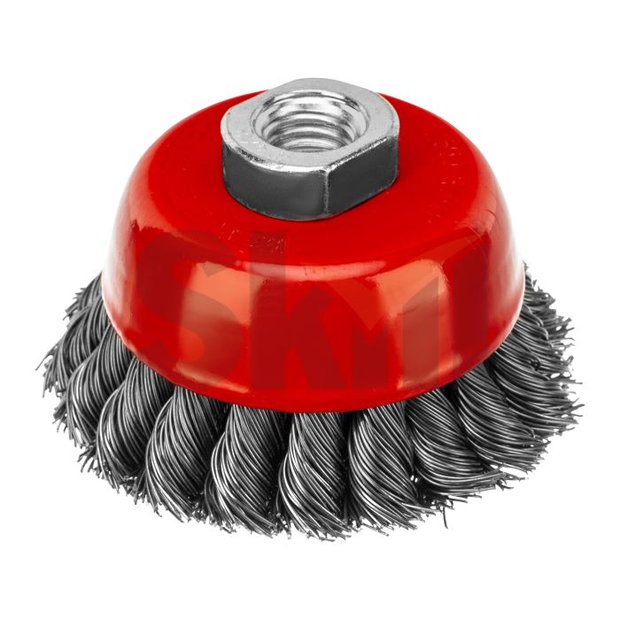 Щетка для УШМ, 75 мм, М14, "чашка", двухрядная, крученая проволока 0.5 мм Matrix