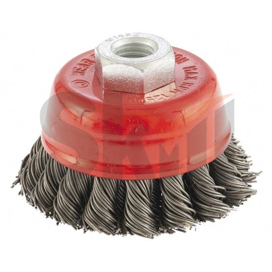 Щетка для УШМ, 75 мм, М14, "чашка", двухрядная, крученая проволока 0.8 мм Matrix
