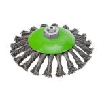 Щетка для УШМ, 125 мм, М14, "тарелка", крученая металлическая проволока Сибртех