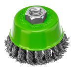 Щетка для УШМ, 75 мм, М14, "чашка", крученая металлическая проволока Сибртех