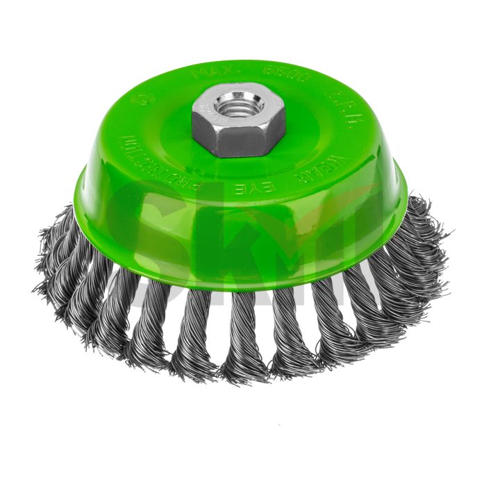 Щетка для УШМ, 125 мм, М14, "чашка", крученая металлическая проволока Сибртех