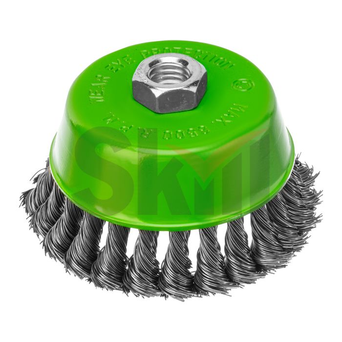 Щетка для УШМ, 100 мм, М14, "чашка", крученая металлическая проволока Сибртех