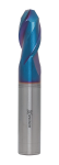 Концевая сферическая фреза 2 зуба, HRC 65, Nano Blue, удлиненная 8x16x100 R4
