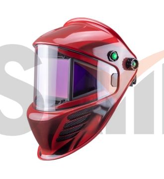 Маска сварщика КОРУНД МЕГА "красная" (ф-р MEGA LED) в коробке