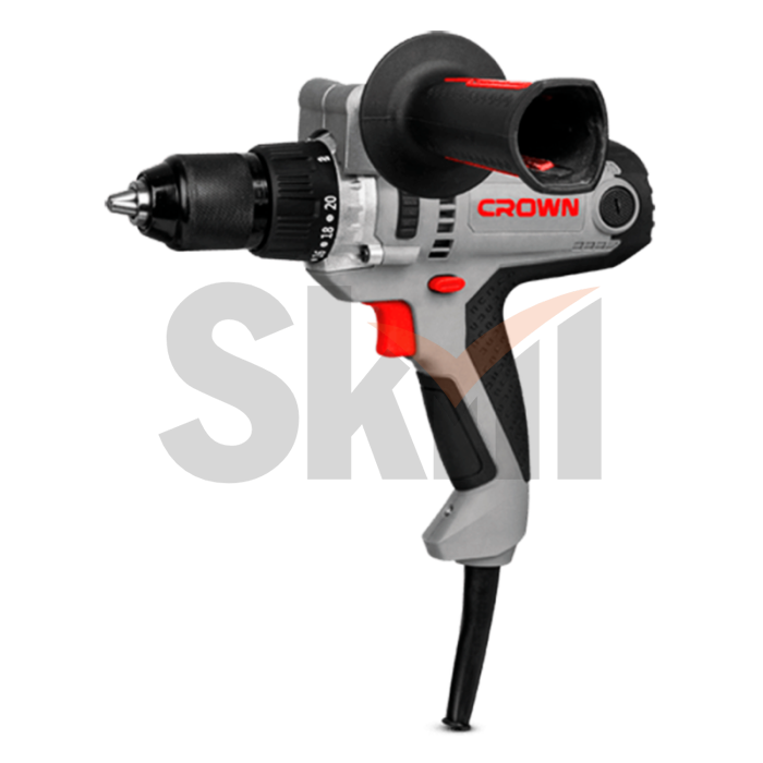 CT10152 CROWN Дрель-шуруповерт сетевая 420Вт, 80Нм, БЗП 2-13мм