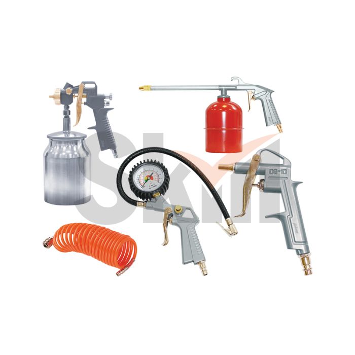 FUBAG Набор пневмоинструмента 5 предметов (краскораспылитель с нижним бачком)