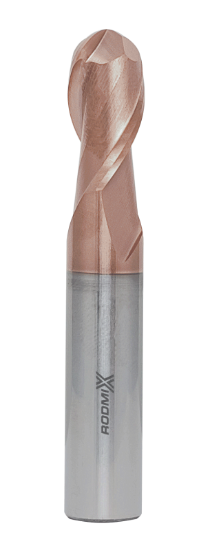 Концевая сферическая фреза 2 зуба, HRC 55, TiSiN 18x45x100 R9