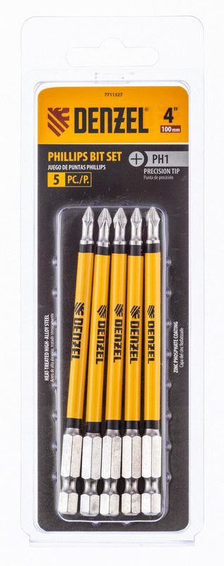 Бита PH1x100 мм, 5 шт. Denzel