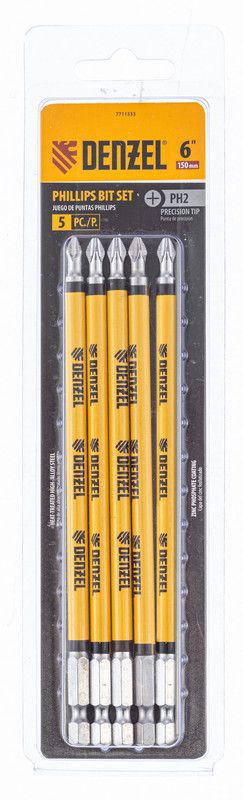 Набор бит, PH2x150 мм, 5 шт. Denzel