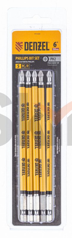 Набор бит, PH2x150 мм, 5 шт. Denzel